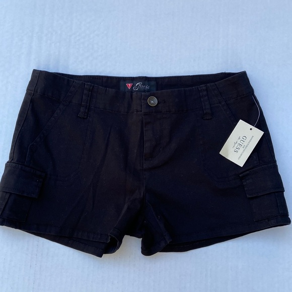 New GUESS Women’s Black Denim Shorts SZ 25 - Picture 1 of 6